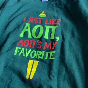 ELF Themed Alpha Omicron Pi Sweatshirt